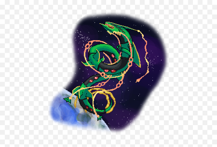 Pixelart - Mega Rayquaza By Monstertooth Fur Affinity Mega Pokemon Pixel Art Png,Rayquaza Png