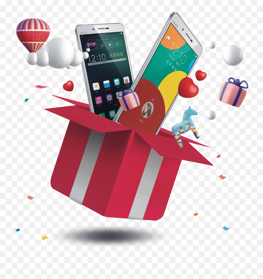 Download Box Fly Smartphone Court Gift Of Phone Hq Png Image - Gift Box Png Open,Court Png