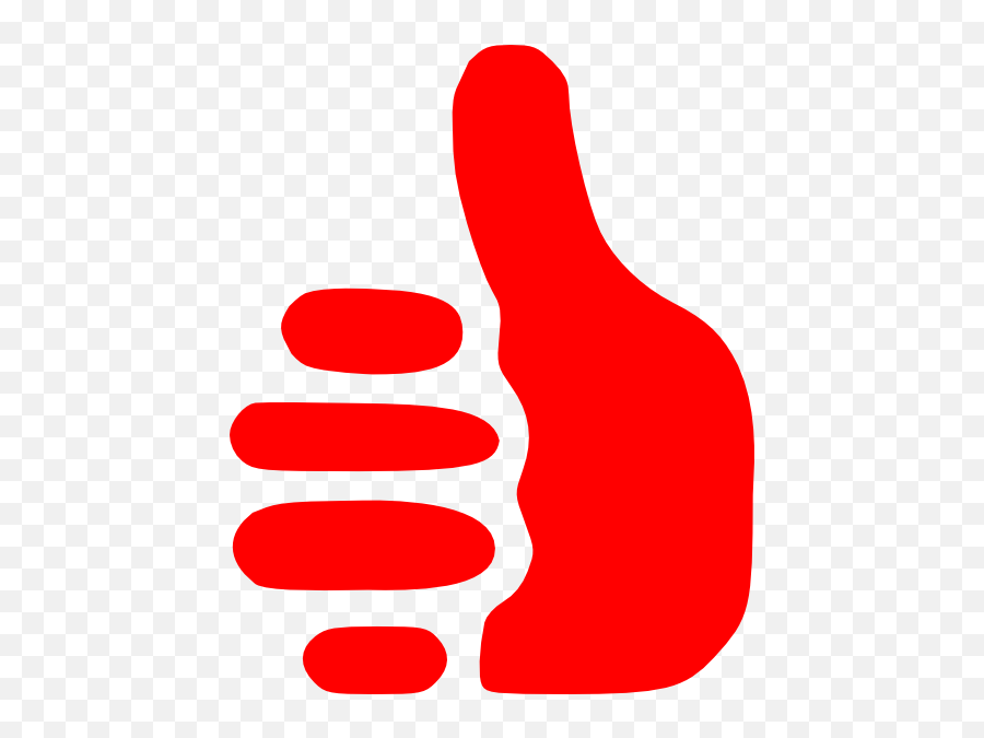 Red Thumbs Up Clip Art - Vector Clip Art Online Clip Art Png,Thumbs Up Emoji Transparent Background
