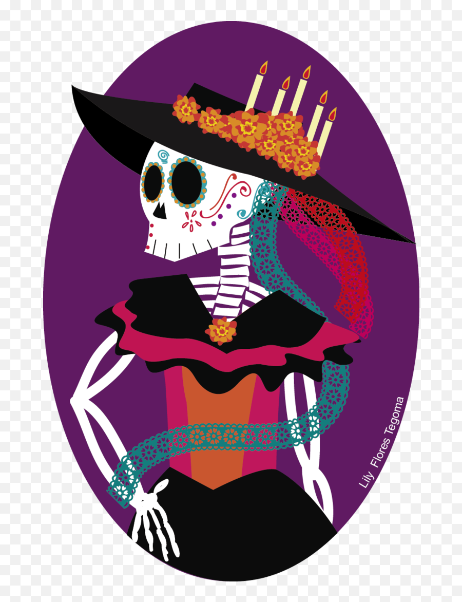 Catrina Ilustracion Png 4 Image - La Calavera Catrina,Catrina Png