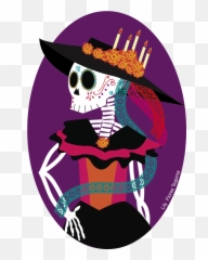 Catrina Ilustracion Png 4 Image - La Calavera Catrina,Catrina Png