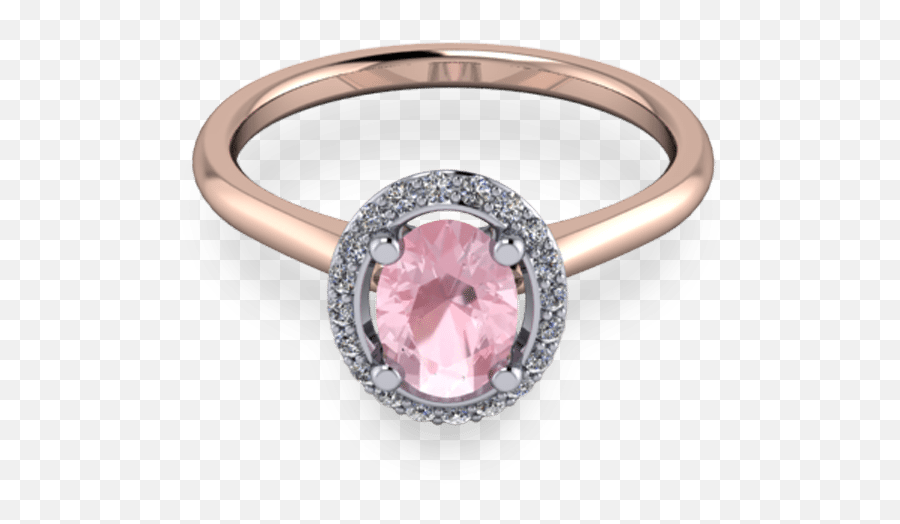 Morganite Halo Ring - Engagement Ring Png,Halo Ring Png