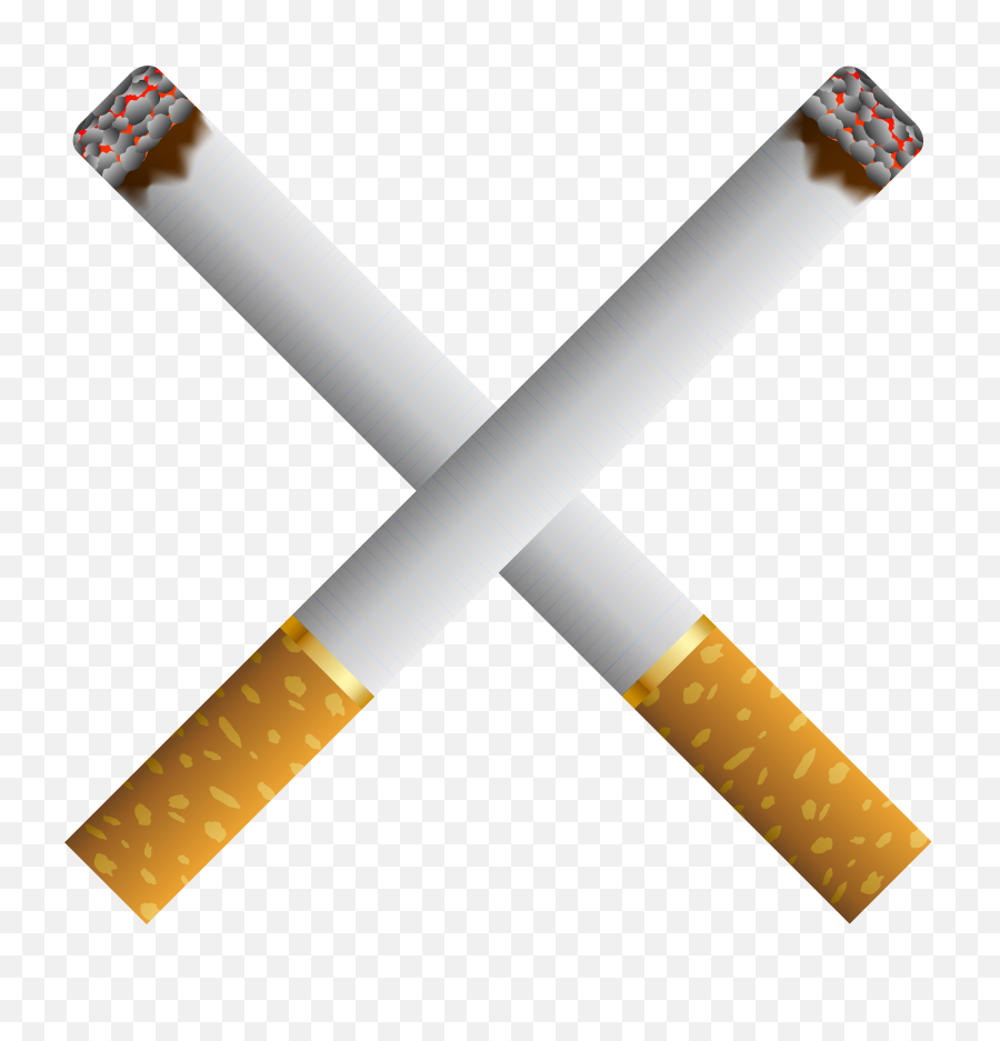 Two Crossed Cigarettes Png Clipart - Cigarette Clipart,Tobacco Png