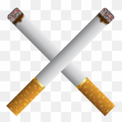 Two Crossed Cigarettes Png Clipart - Cigarette Clipart,Tobacco Png