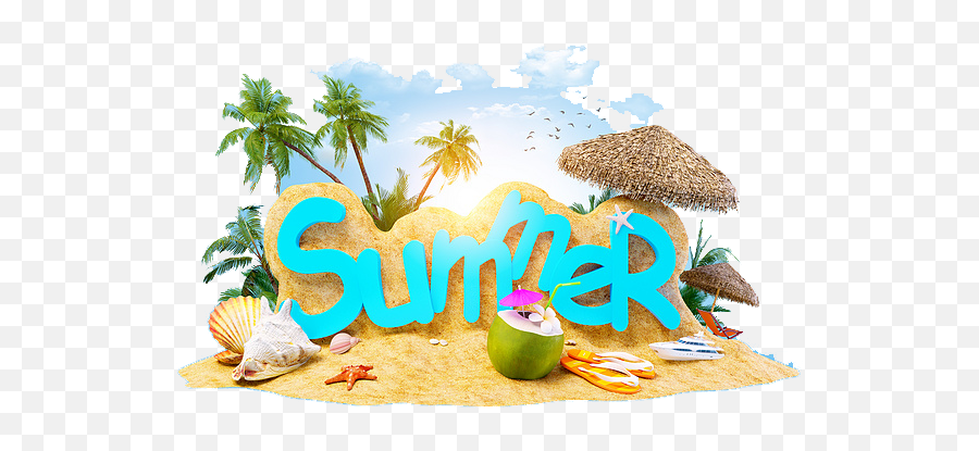 Download Summer Holiday Beach Vacation - Summer Holiday Png,Holiday Frame Png