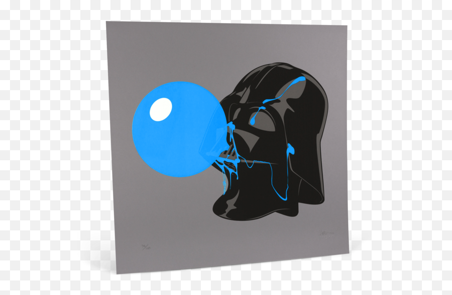 Darthpopstar Blue Glow Print U2013 Popglory - Darth Vader Bubble Gum Print Png,Blue Glow Png