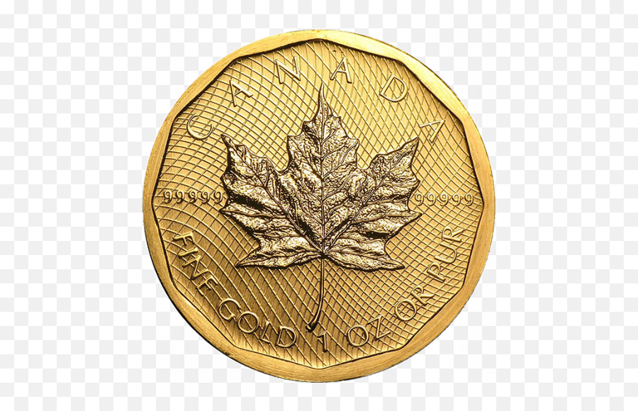 Any Year 1oz Canadian Gold Maple Leaf - 99999 Canadian Gold Maple Leaf Png,Canadian Leaf Png
