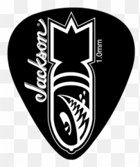 Jackson 351 Black Heavy Bomb 1mm Picks - Jackson Bomb Pick Png,Jackson Guitars Logo