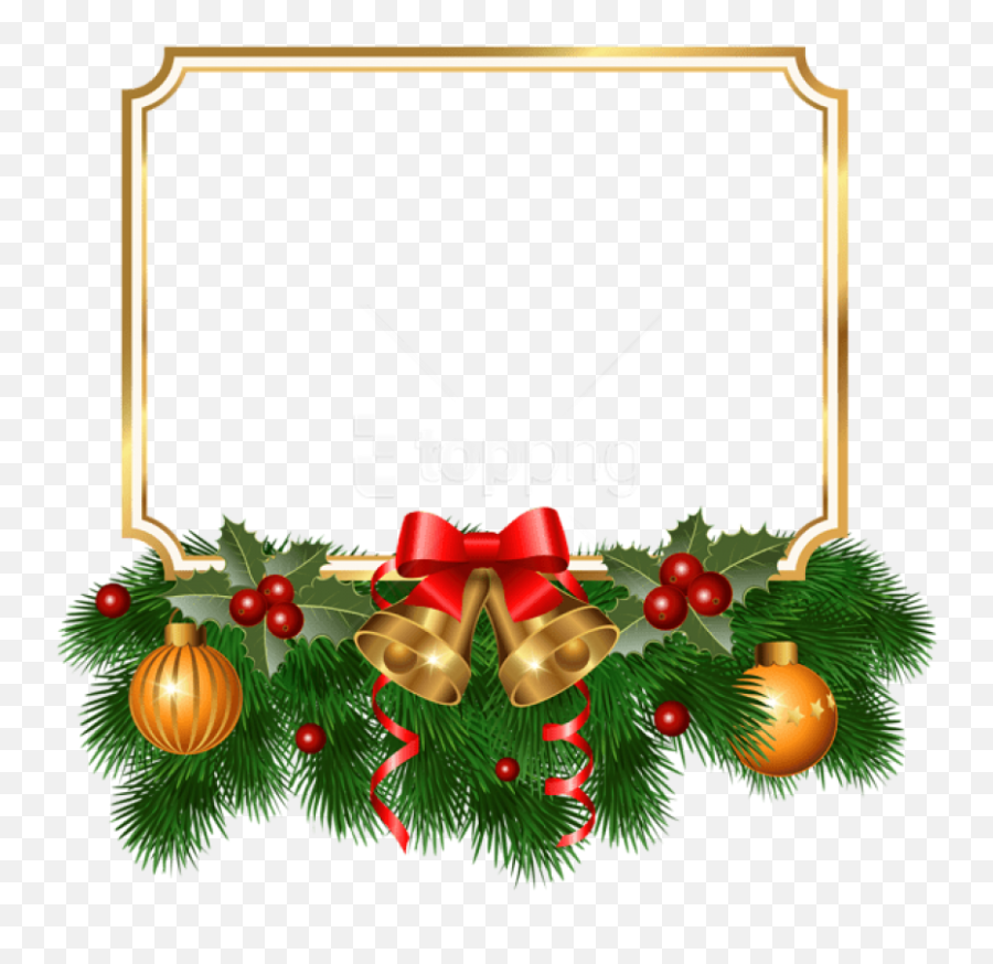 Christmas Golden Free - Christmas Frame Clipart Png Frame Christmas Border Png,Christmas Frame Transparent