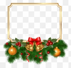 Christmas Golden Free - Frame Clipart Png Border