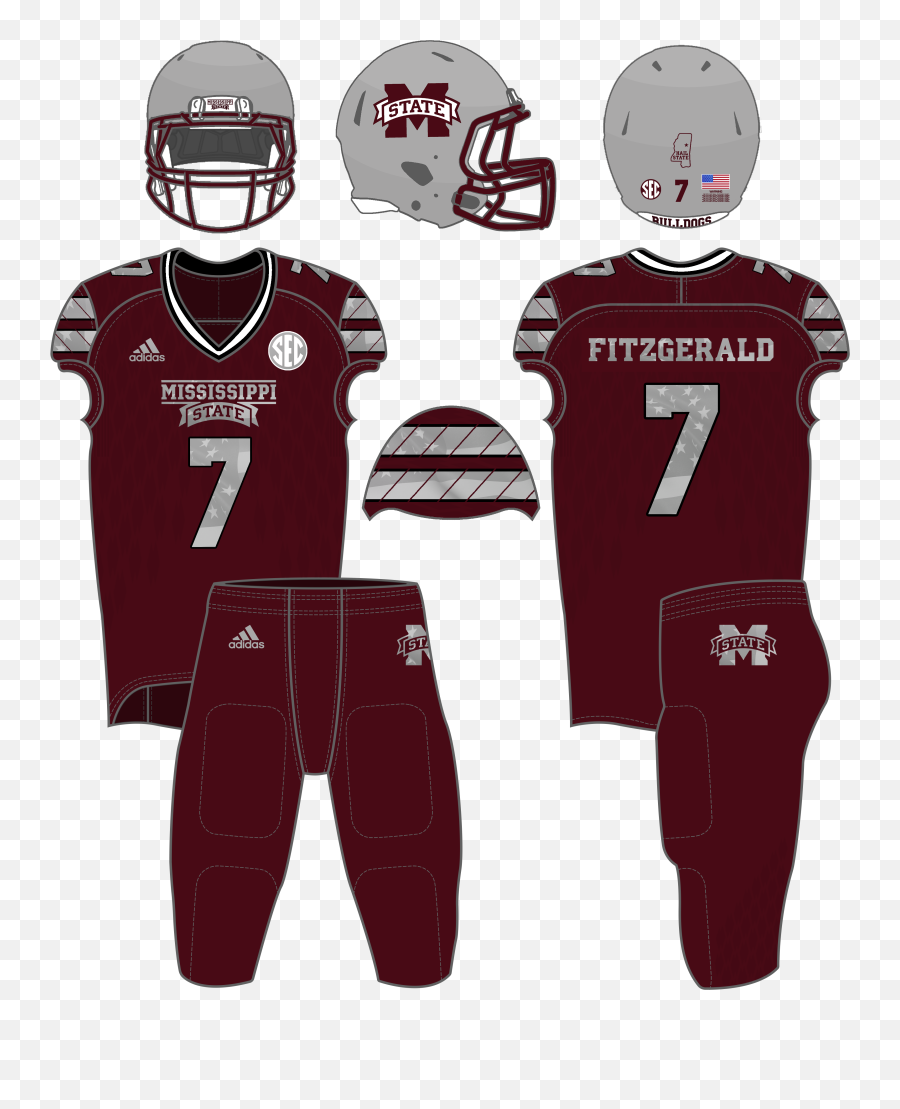 Football Uniform History - Mississippi State University Football Black Uniform Png,Mississippi State Logo Png