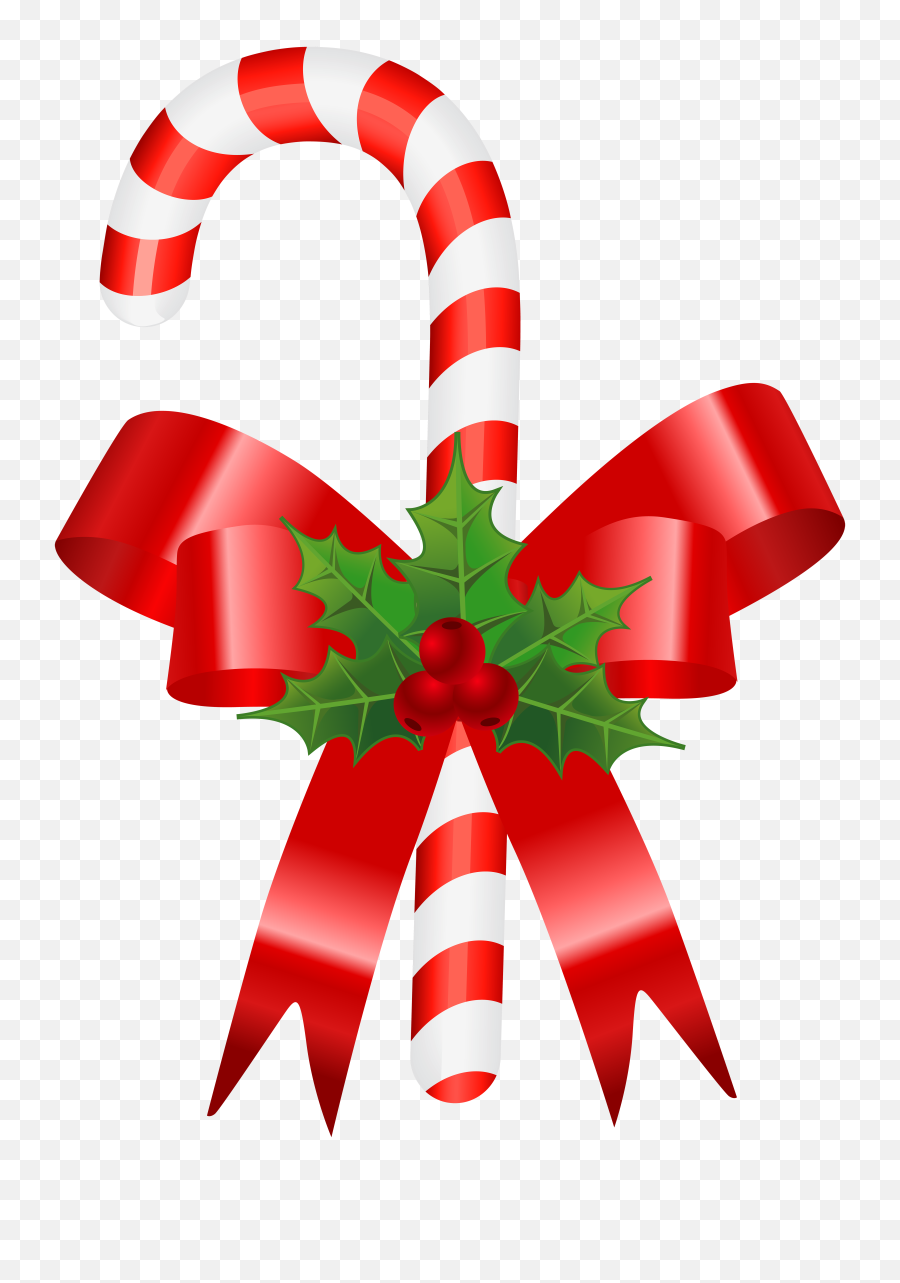 Christmas Candy Cane Gift Transparent Png Clip - Candy Cane Christmas Candy Cane Png,Candycane Png