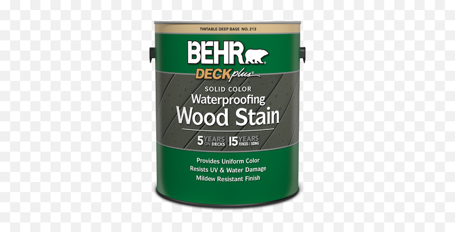 Solid Color Waterproofing Wood Stain Behr Deckplus - Solid Behr Deck Stain Colors Png,Olympic Icon Eggshell