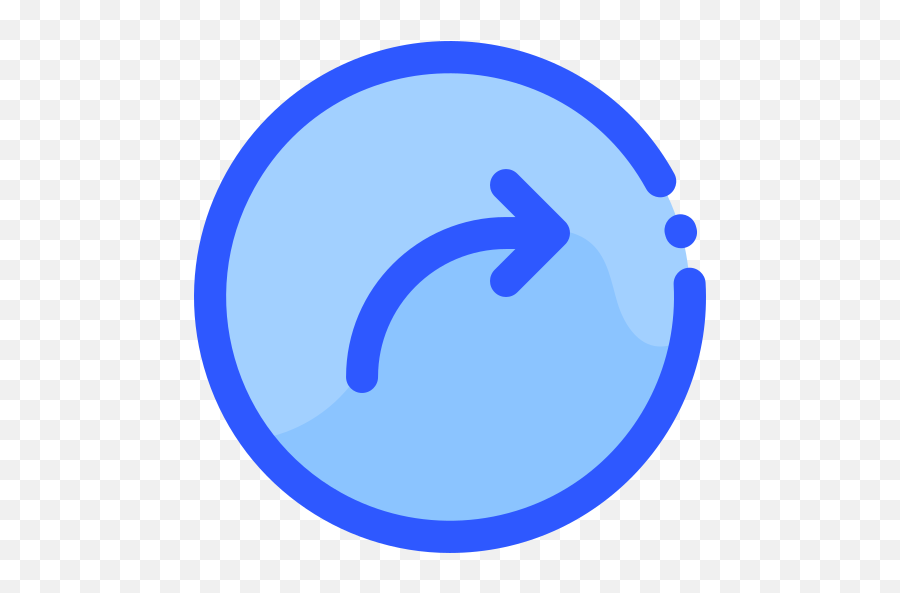 Curved Arrow - Free Arrows Icons Dot Png,Blue Circle Arrow Icon