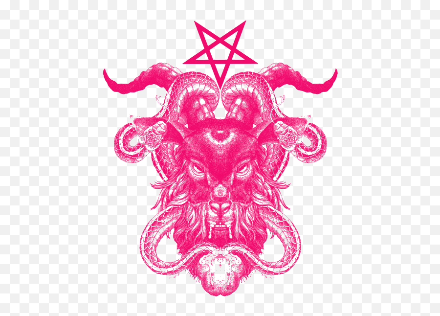 Pink Baphomet Cute Occult Illuminati - Baphomet Png,Baphomet Png