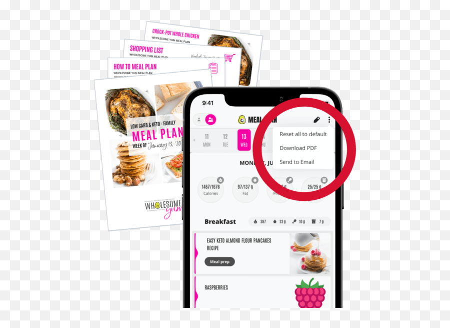 Easy Keto Meal Plan App - Customized To You Wholesome Yum Smart Device Png,Staples Easy Button Icon