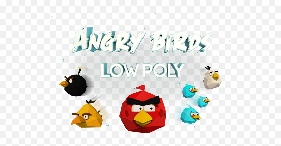 Angry Birds Low Poly By Moek Via Behance Paper - Angry Birds Low Poly Png,Angry Birds Game Icon