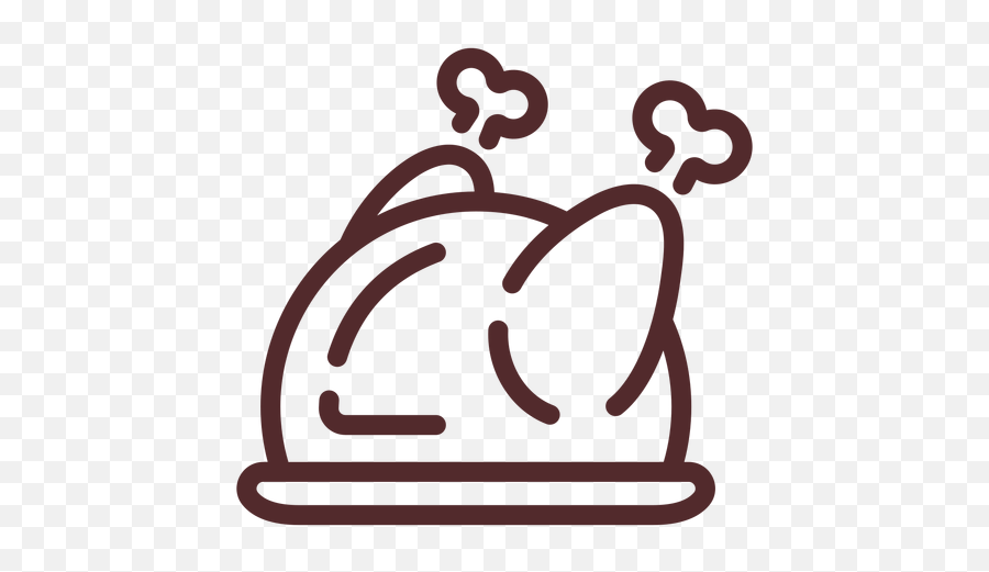 Thanksgiving Dinner Turkey Stroke Transparent Png U0026 Svg Vector - Illustration,Turkey Icon For Thanksgiving