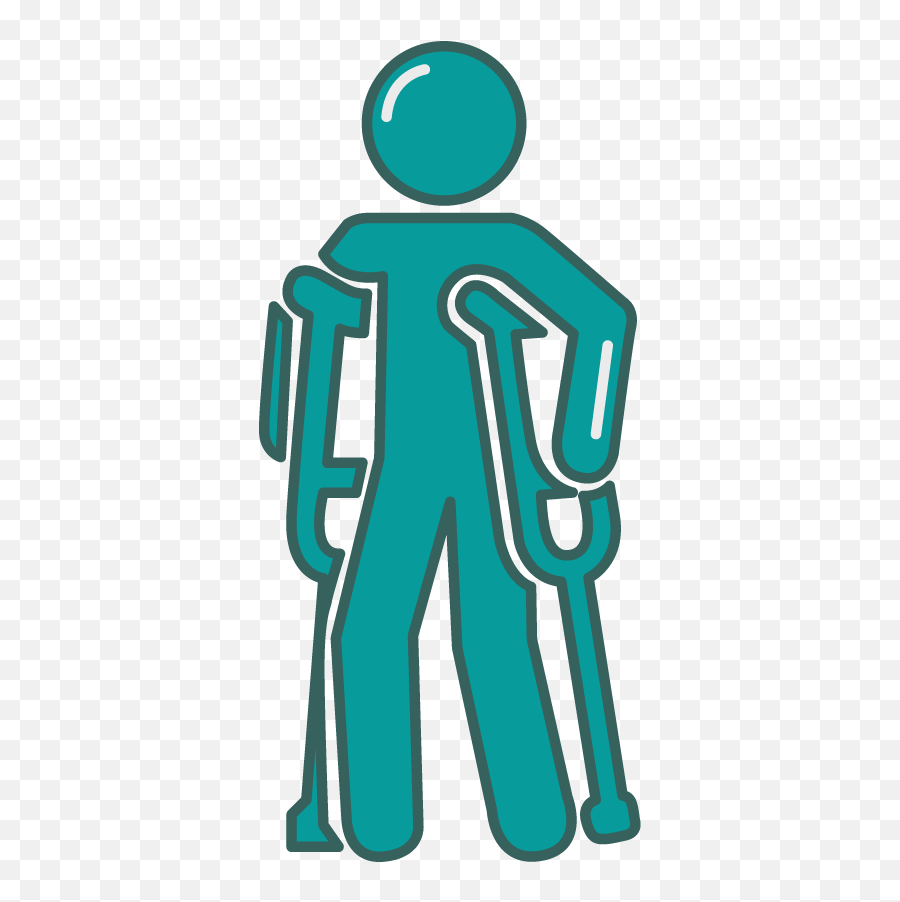 Workers Compensation Insurance Business - Man On Crutches Icon Png,Stroll Icon