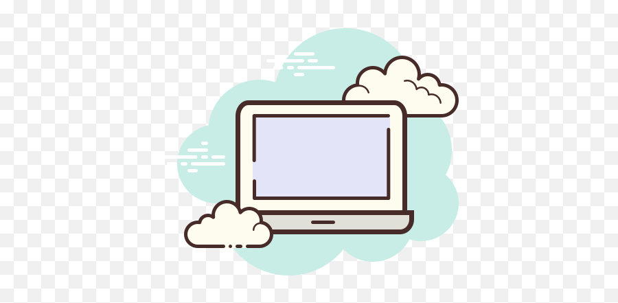 Laptop Icon In Cloud Style - Gmail Icon Aesthetic Cloud Png,Laptop Icon Png Transparent