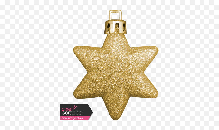Winter Wonderland Christmas - Ornament Glitter Star Graphic Pendant Png,Gold Glitter Star Png