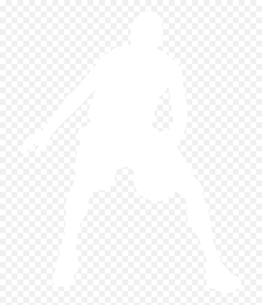Download Girl Basketball Silhouette Png - Transparent White Basketball Silhouette,Basketball Player Silhouette Png