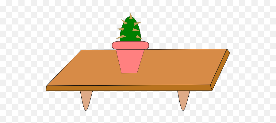 Cactus In Pot - Vector Clip Clip Art Png,Table Clipart Png