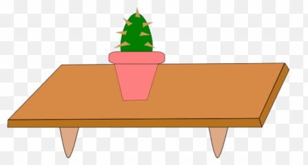 Cactus In Pot - Vector Clip Clip Art Png,Table Clipart Png