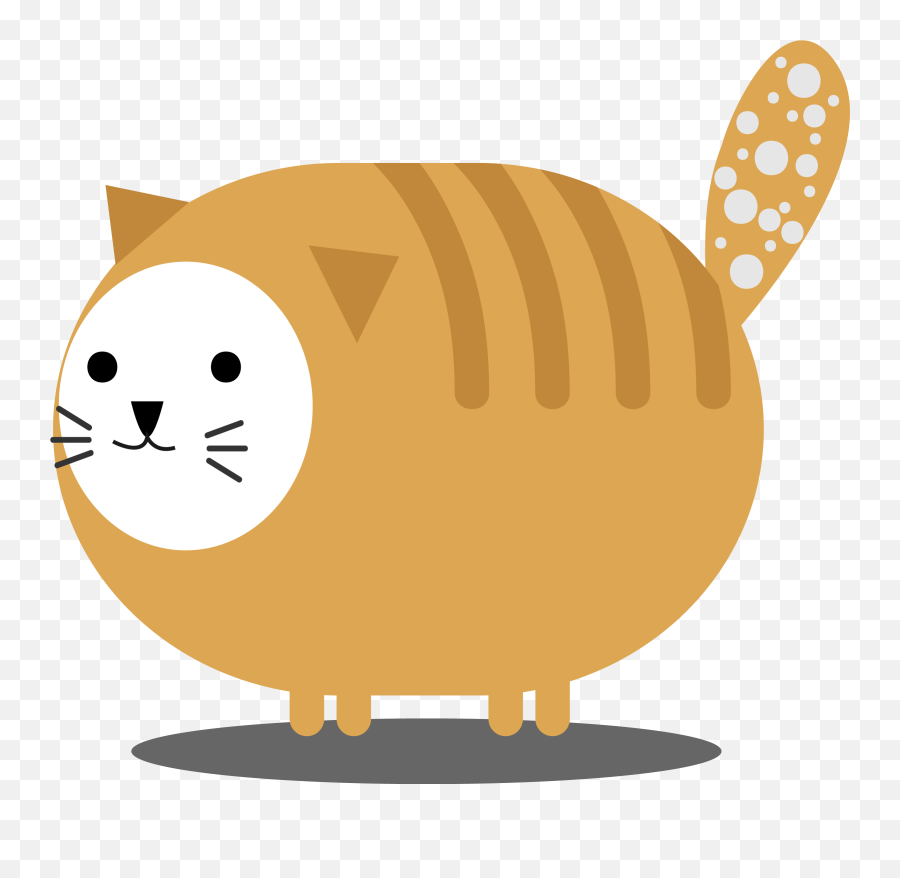 Whiskers Cat Tiger Clip Art - Fat Cat Icon Vector Png Clip Art Fat Cat,Fat Png