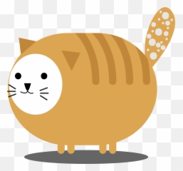 Whiskers Cat Tiger Clip Art - Fat icon vector png Art