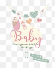 Baby Instagram Stickers Pack - Illustration png