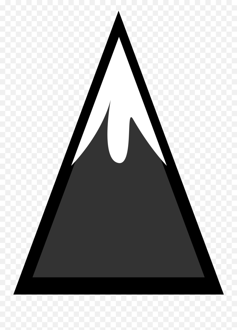 Mountain Peak Clipart Black And White Hidef - Simple Mountain Clipart Png,Moutain Png