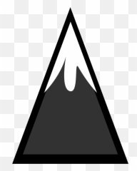 Mountain Peak Clipart Black And White Hidef - Simple png