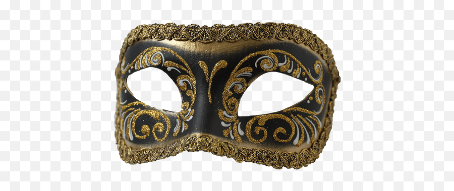 Download Colombina Black Gold Mask - Colombina Mask Png,Black Mask Png
