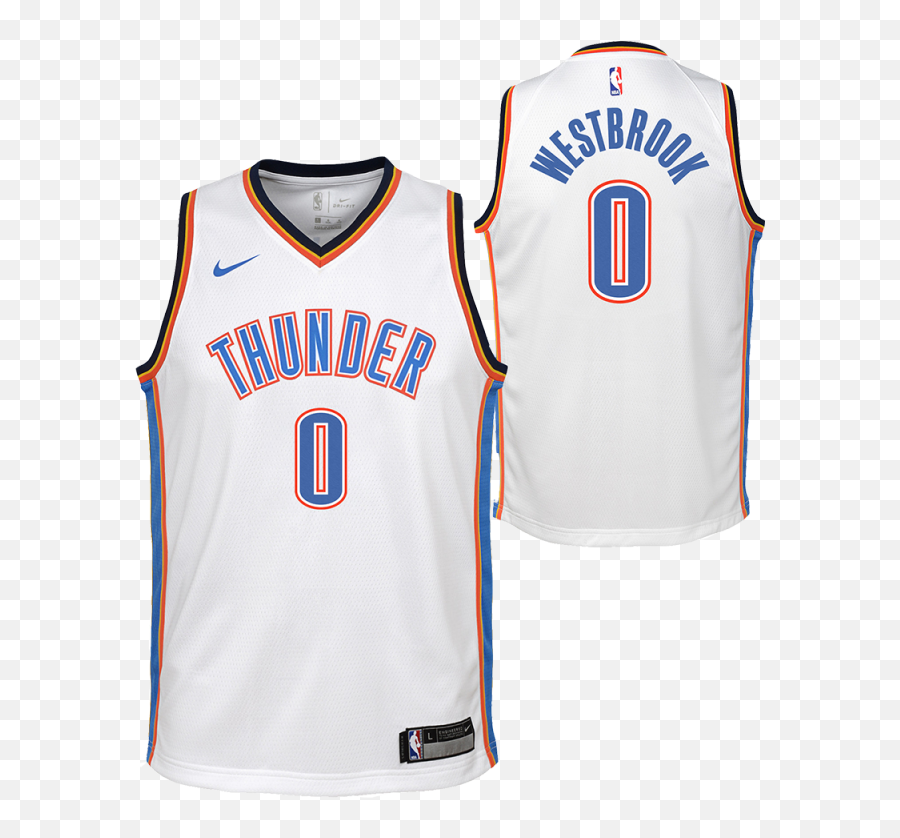 Nike Maillot Nba Enfant Westbrook Thunder Swingman Association - Oklahoma City Thunder Jersey Png,Westbrook Png