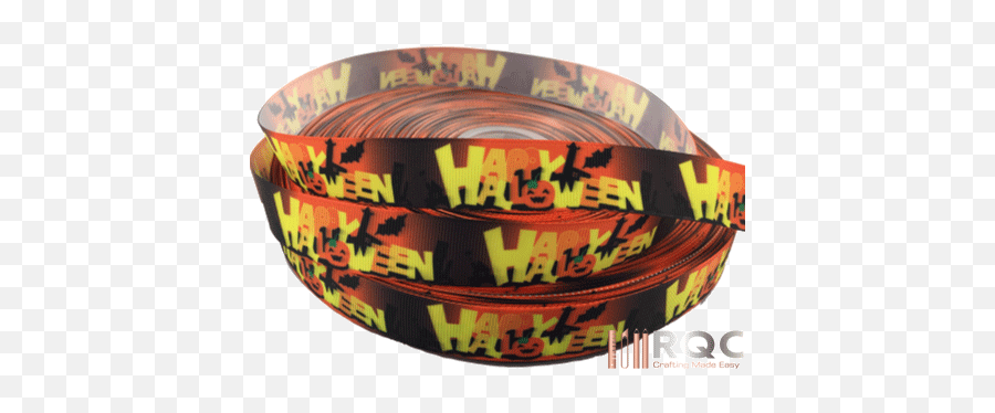 Happy Halloween Grosgrain Ribbon Rqc Supply - Belt Png,Happy Halloween Transparent