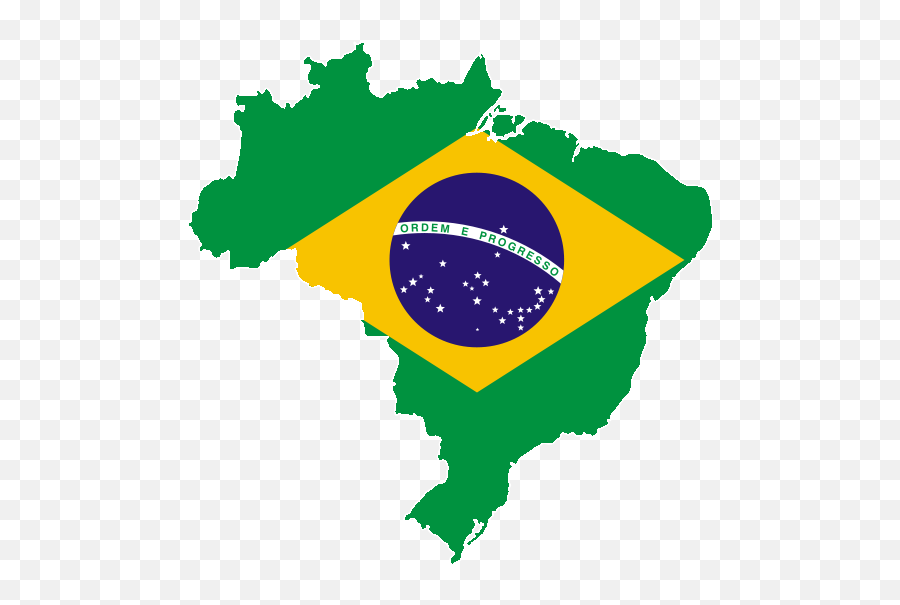 Mapa Do Brasil Com A Bandeira - Brazil Import Tax Png,Bandeira Brasil Png