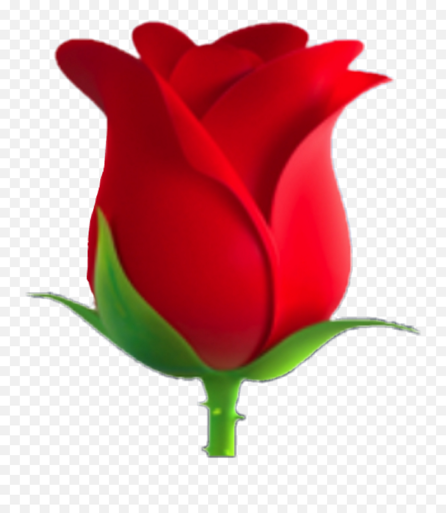 Flower Redflower Emojis Green Lovely - Rose Emoji Png,Rose Emoji Png