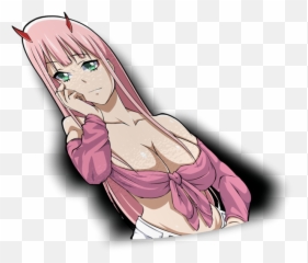 Sundate Zero Two Peeker Sticker - Anime Peeker Png,Zero Two Png