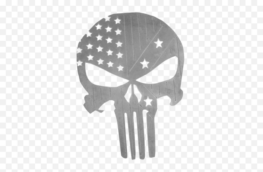 Punisher Skull American Flag Confederate Metal Art - Punisher Logo Png,Punisher Skull Png
