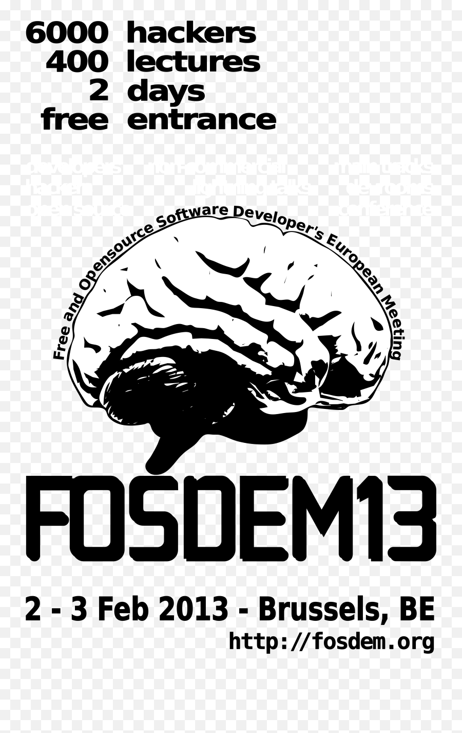 Fosdem 2013 - Promote Fosdem Png,Flyers Png