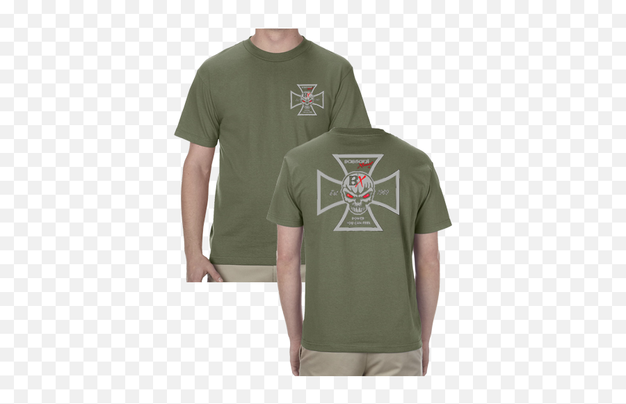 Bassani Xhaust Iron Cross T - Shirt Army Green Emblem Png,Iron Cross Png