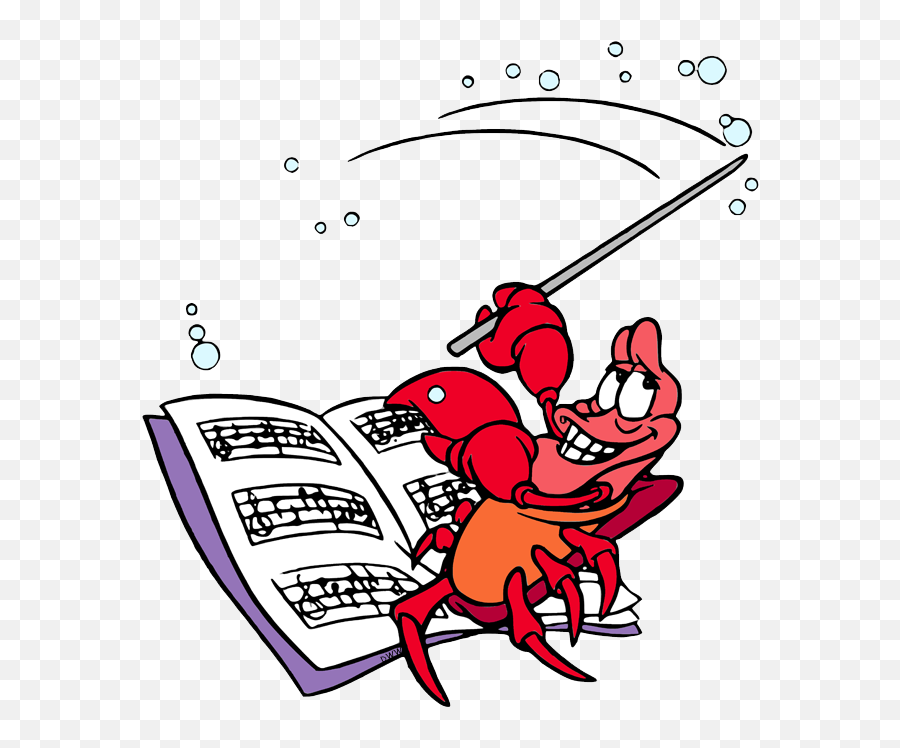 Sebastian The Crab Clip Art Disney Galore - Sebastian Little Mermaid Conducting Png,Crab Clipart Png