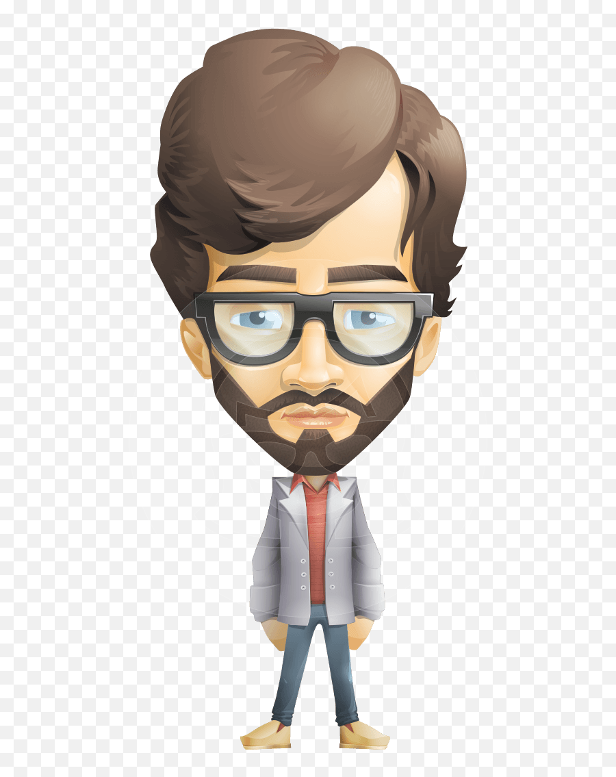 Vector Smart Guy Cartoon Character - Harry Beard Graphicmama Haider Tv Png,Cartoon Beard Png