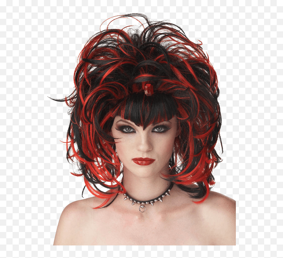 Gothic Wig Sexy Lady Witch Vampire - Wig Png,Transparent Wig