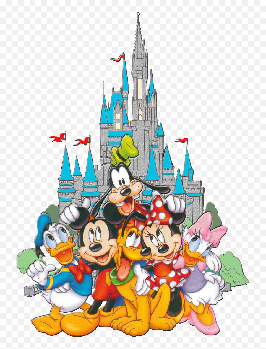 Download Mickey Mountain Splash Minnie Pluto Donald Goofy Hq - Cartoon Disney World Castle Png,Goofy Transparent