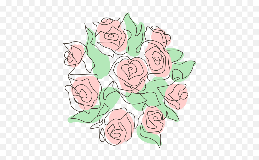 Abundant Rose Bouquet Stroke Transparent Png U0026 Svg Vector File Floral Free Transparent Png Images Pngaaa Com