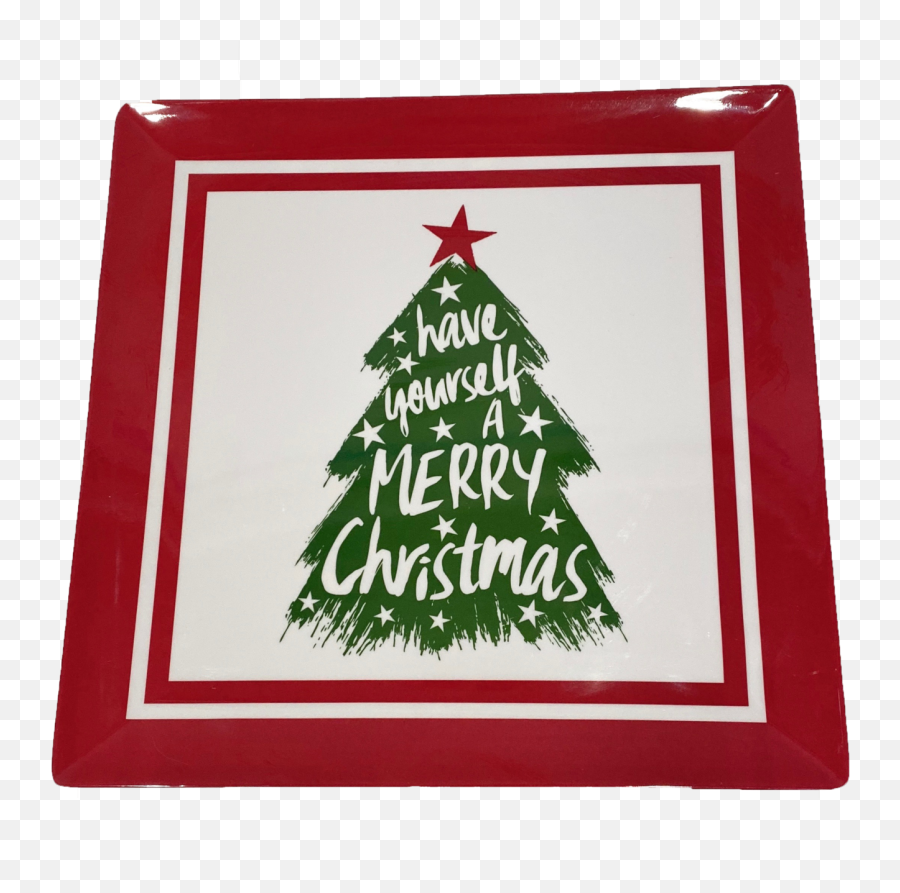 Christmas Tree Square Serving Tray - Christmas Day Png,Christmas Party Png