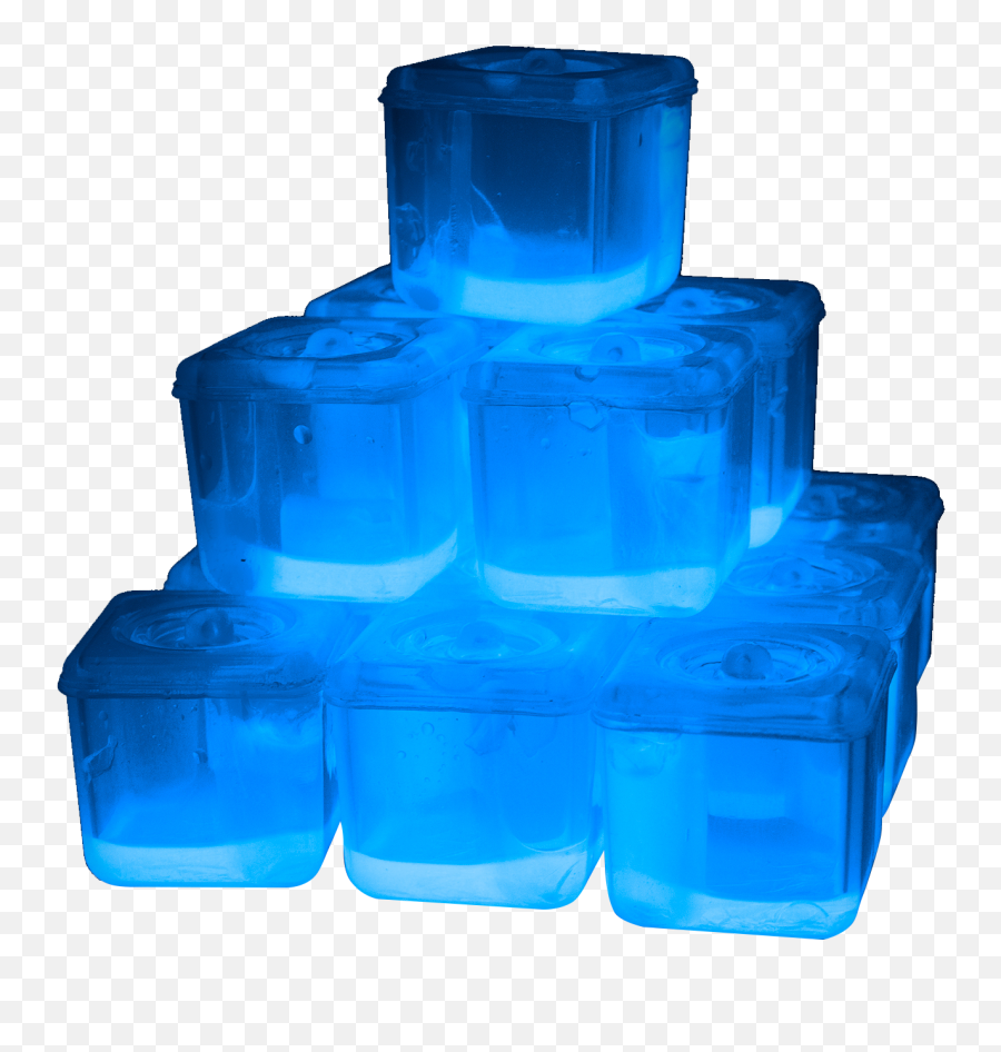 24 Pack - Led Lightup Blinky Blue Ice Cubes Glowing Reusable Ice Cube Party Supplies Bpa Free Ice Cube Png,Blue Glow Png