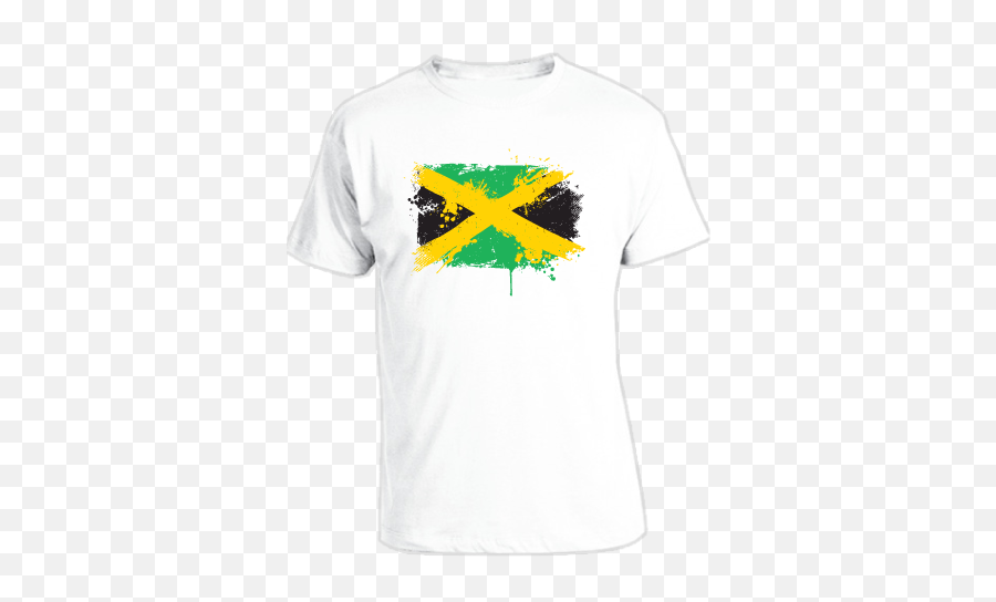 Kidu0027s U0027painted Jamaican Flagu0027 Printed Cotton T - Shirt T Shirt Jamaica Png,Jamaican Flag Png